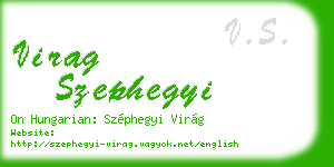 virag szephegyi business card