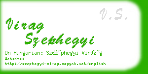 virag szephegyi business card